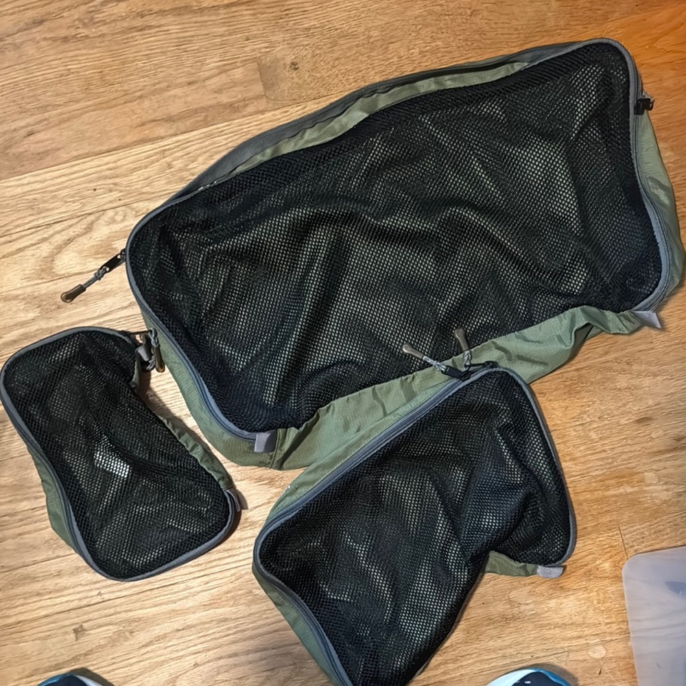 Olive Green Travel Organizer Set